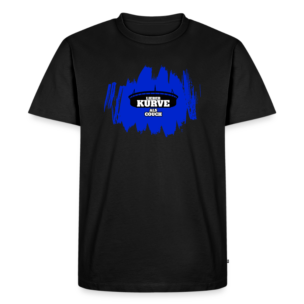 Kurve T-Shirt Blau - Schwarz