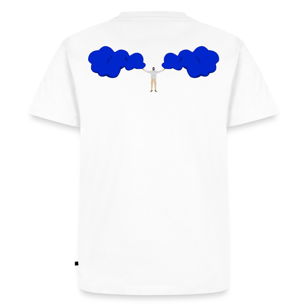 Fackeln T-Shirt Blau - Weiß