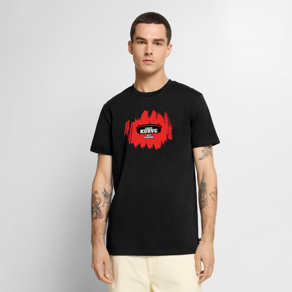 Kurve T-Shirt Rot - Schwarz