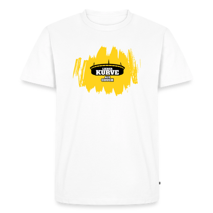 Kurve T-Shirt Gelb - Weiß