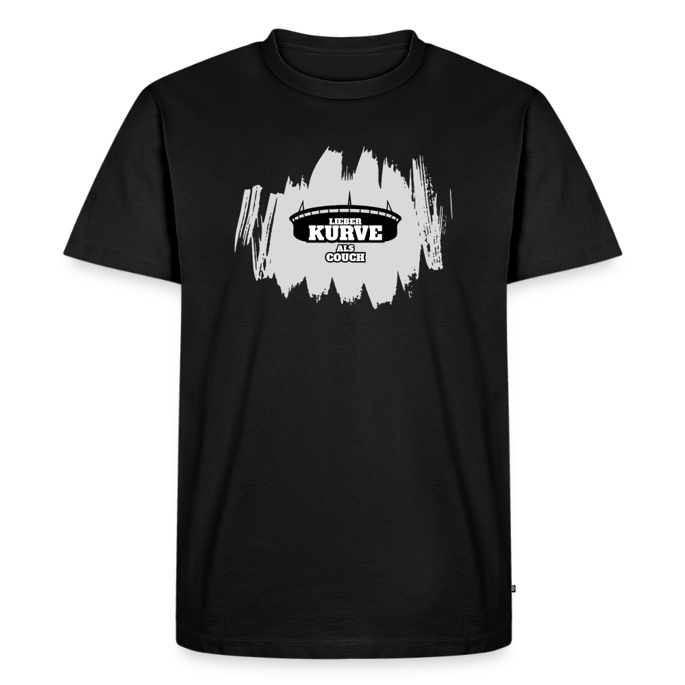 Kurve T-Shirt Weiß-Grau - Schwarz