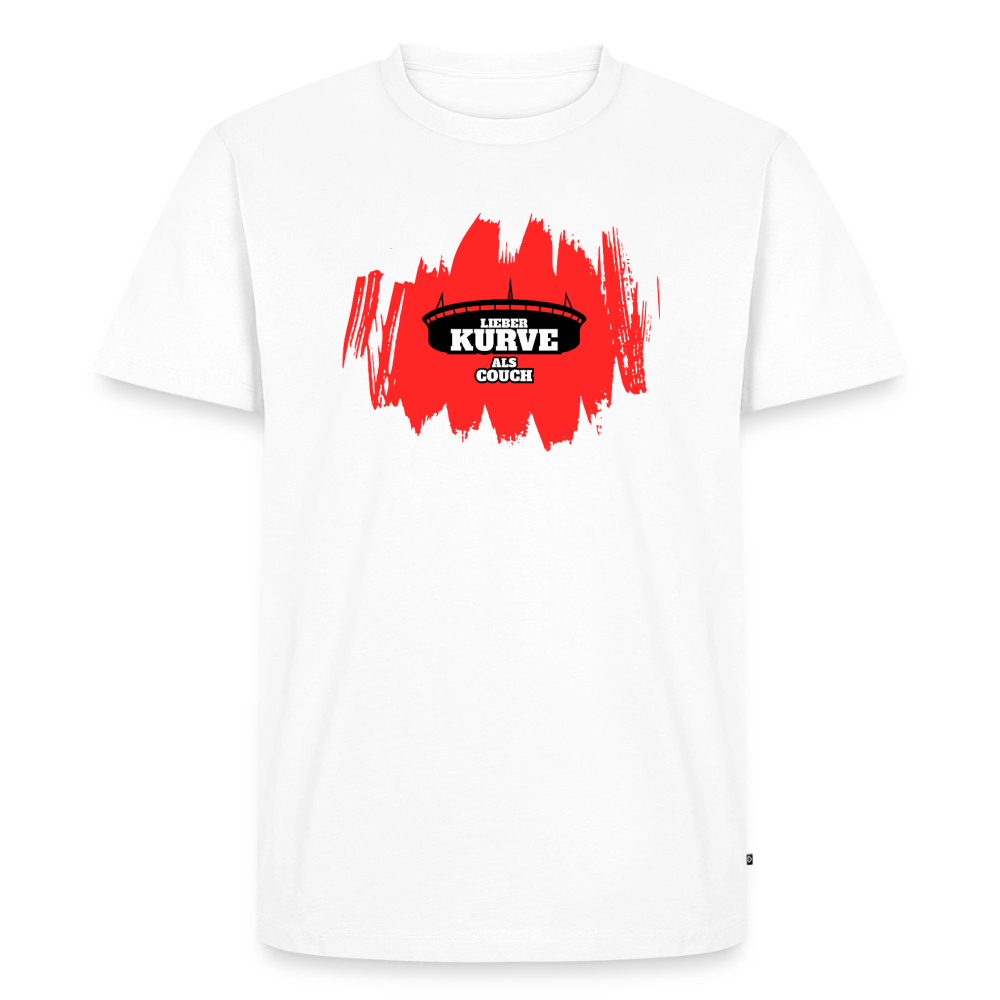 Kurve T-Shirt Rot - Weiß
