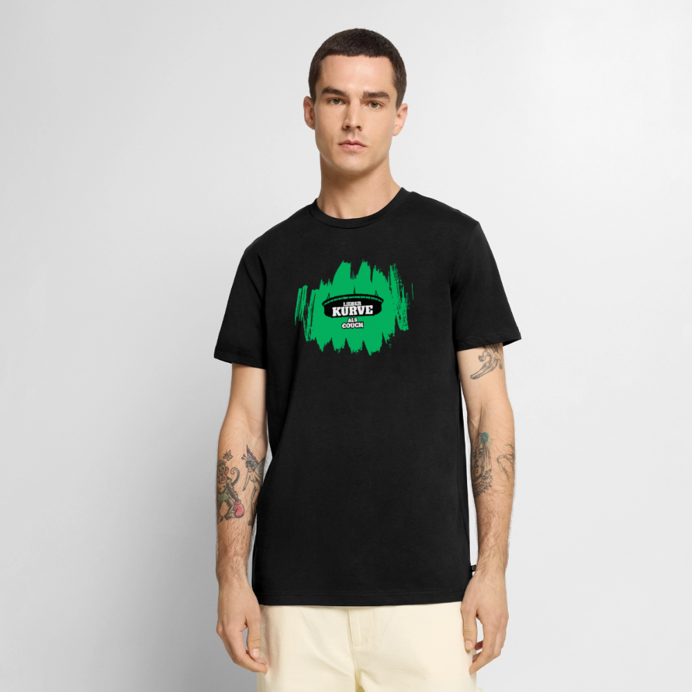 Kurve T-Shirt Grün - Schwarz