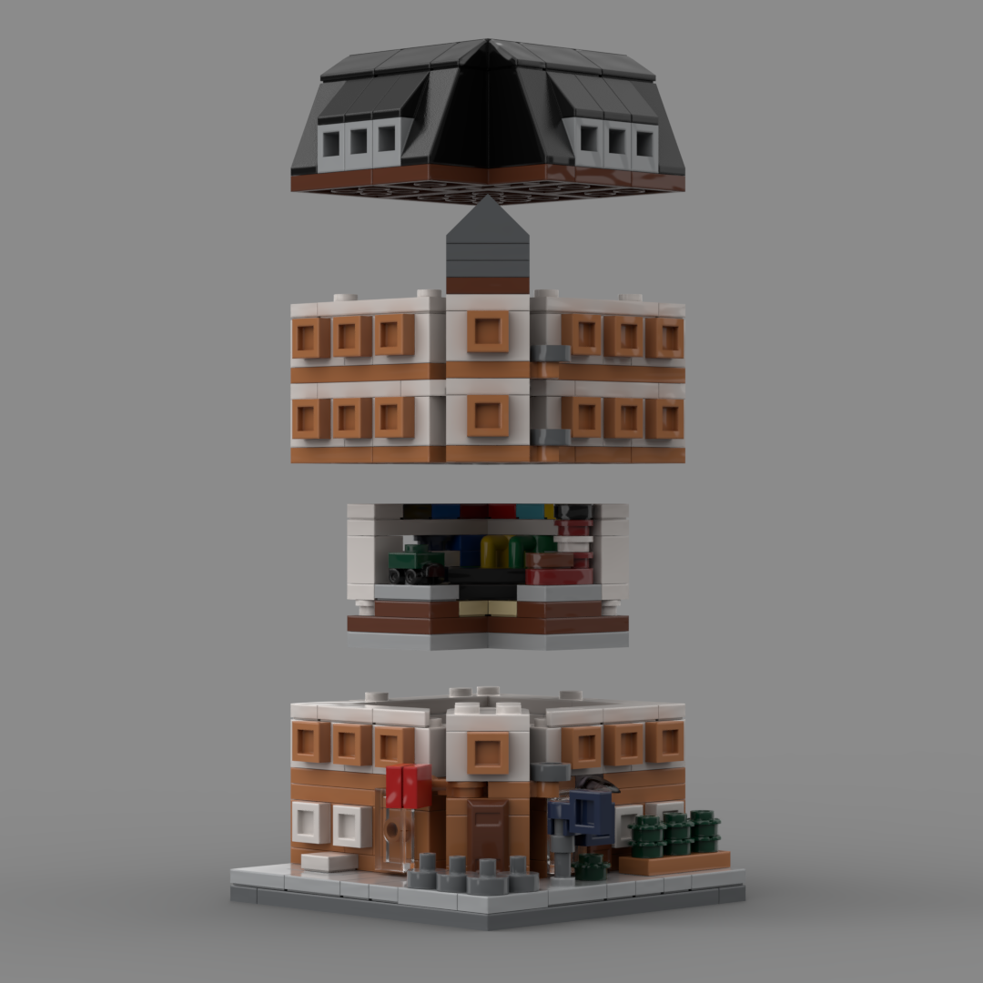 Altbauhaus mit Spielzeugladen und Videozimmer