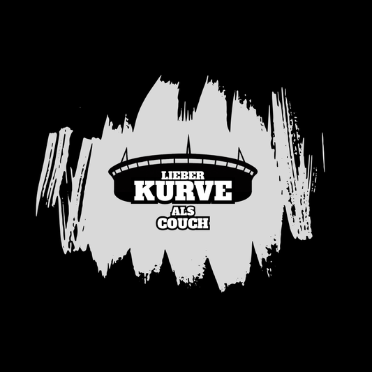 Kurve T-Shirt Weiß-Grau